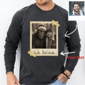 Personalized Bigfoot Christmas Long Sleeve Tee Funny