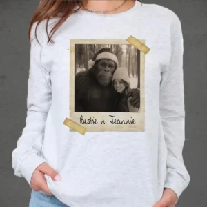 Personalized Bigfoot Christmas Long Sleeve Tee | Funny Custom Sasquatch Face Crewneck 18 Personalized Bigfoot Christmas Long Sleeve Tee Funny