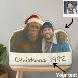 Personalized Bigfoot Christmas Pillow Funny