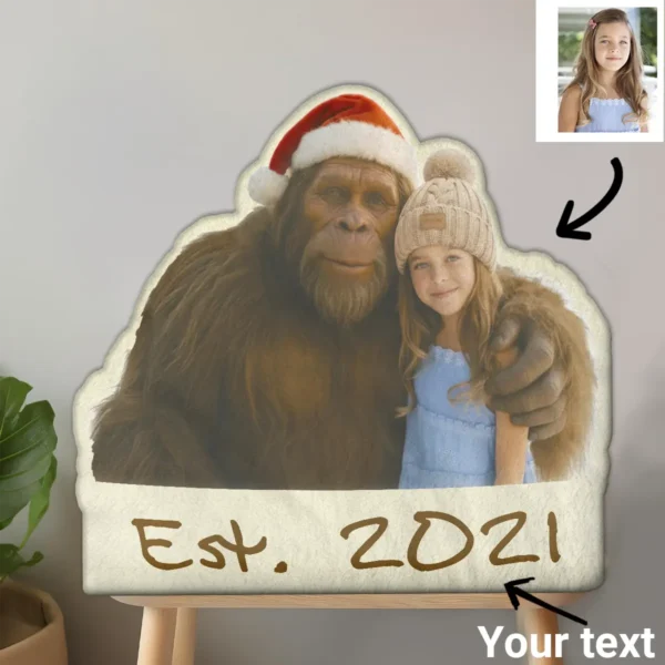 Personalized Bigfoot Christmas Pillow Funny