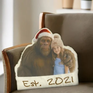 Personalized Bigfoot Christmas Pillow Funny