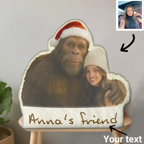 Personalized Bigfoot Christmas Pillow Funny