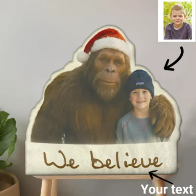 Personalized Bigfoot Christmas Pillow Funny