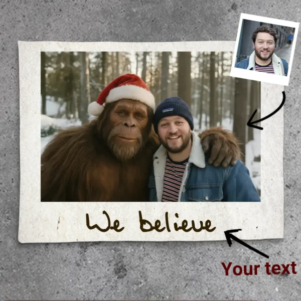 Personalized Bigfoot Christmas Sherpa Blanket Funny