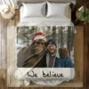 Personalized Bigfoot Christmas Sherpa Blanket Funny