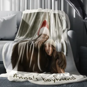 Personalized Bigfoot Christmas Sherpa Blanket Funny