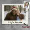 Personalized Bigfoot Christmas Sherpa Blanket Funny