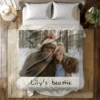 Personalized Bigfoot Christmas Sherpa Blanket Funny