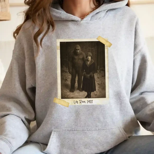 Personalized Bigfoot Photo 1920s Hoodie Vintage