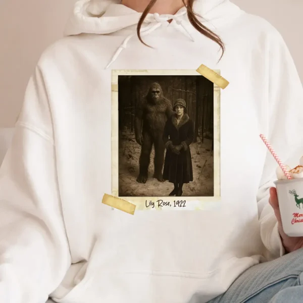 Personalized Bigfoot Photo 1920s Hoodie Vintage