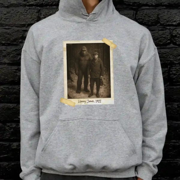Personalized Bigfoot Photo 1920s Hoodie Vintage