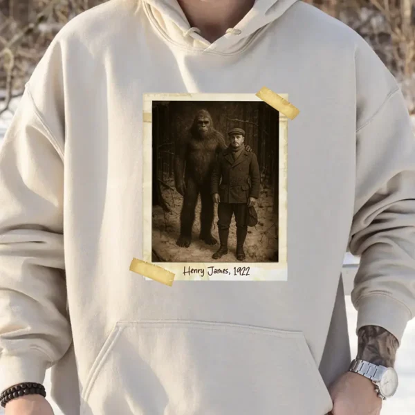 Personalized Bigfoot Photo 1920s Hoodie Vintage