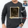 Personalized Bigfoot Photo 1920s Long Sleeve Tee Vintage