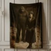 Personalized Bigfoot Photo 1920s Sherpa Blanket Vintage