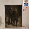 Personalized Bigfoot Photo 1920s Sherpa Blanket Vintage