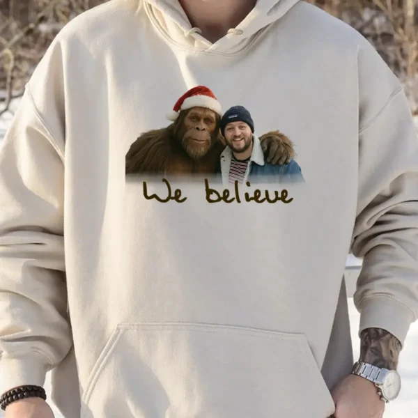 Personalized Bigfoot Photo Christmas Hoodie Funny