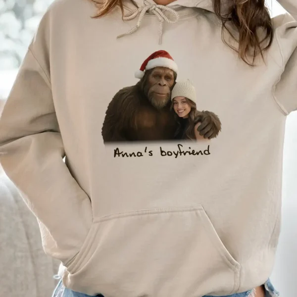 Personalized Bigfoot Photo Christmas Hoodie Funny