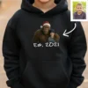 Personalized Bigfoot Photo Christmas Hoodie | Funny Custom Sasquatch Hooded Sweatshirt 19 Personalized Bigfoot Photo Christmas Hoodie Funny