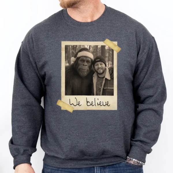 Personalized Bigfoot Photo Christmas Sweatshirt Funny Custom