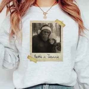 Personalized Bigfoot Photo Christmas Sweatshirt Funny Custom