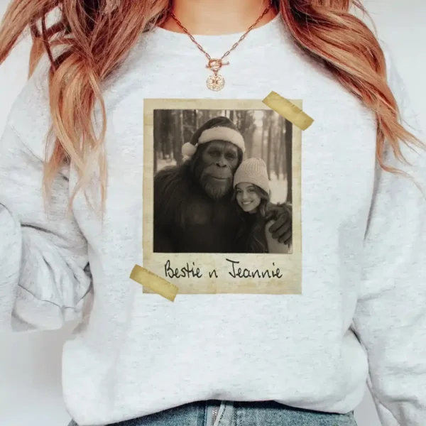 Personalized Bigfoot Photo Christmas Sweatshirt Funny Custom