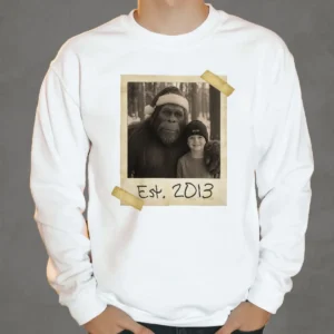 Personalized Bigfoot Photo Christmas Sweatshirt Funny Custom