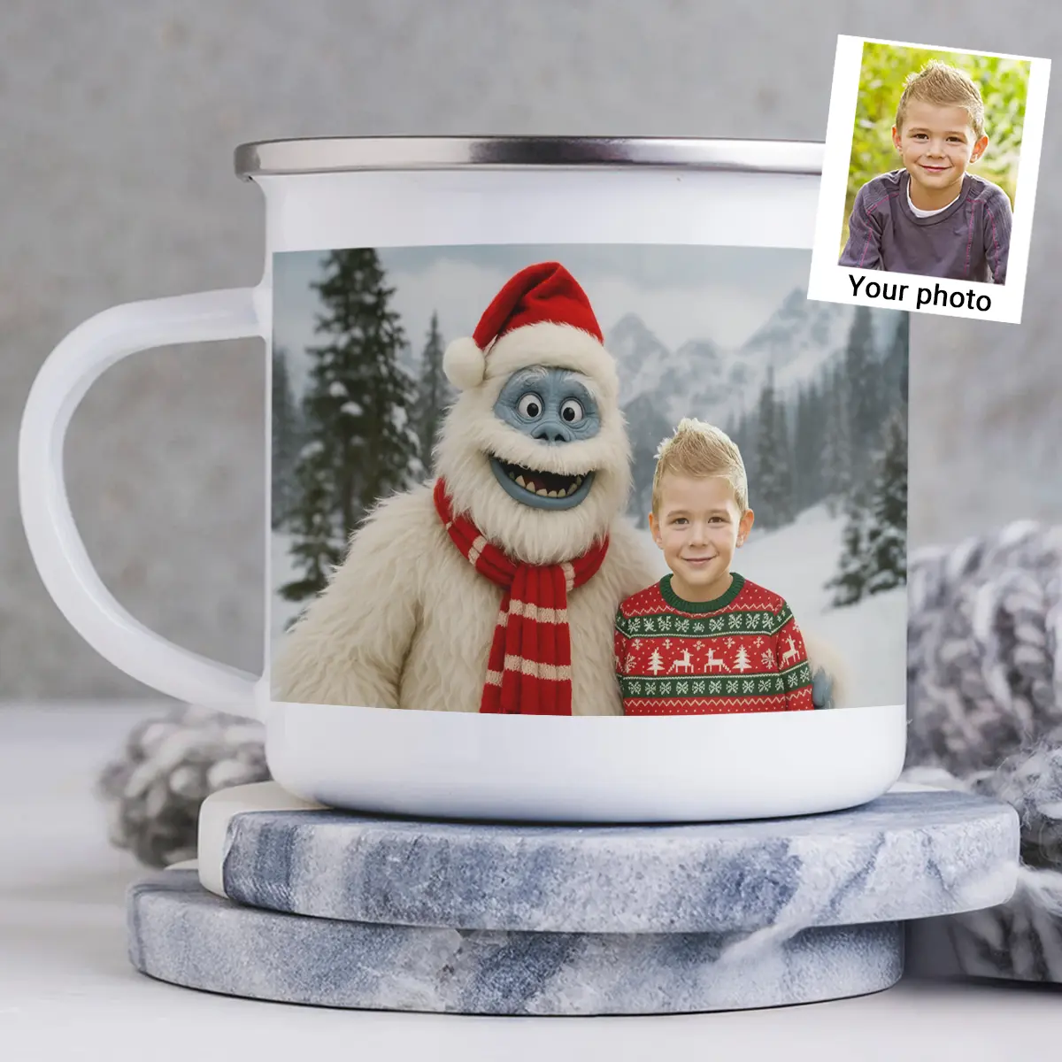 Personalized Christmas Yeti Camping Mug | Classic 1964 Stop-Motion Movie, Custom Enamel Mug 11 Personalized Christmas Yeti Camping Mug Classic 1964 Stop-Motion Movie Custom Enamel Mug