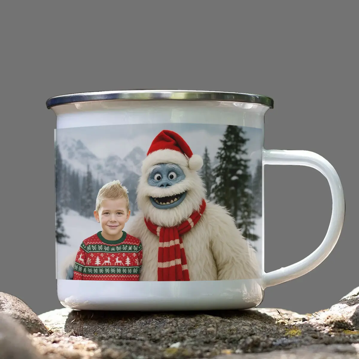 Personalized Christmas Yeti Camping Mug | Classic 1964 Stop-Motion Movie, Custom Enamel Mug 12 Personalized Christmas Yeti Camping Mug Classic 1964 Stop-Motion Movie Custom Enamel Mug
