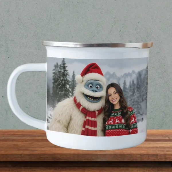 Personalized Christmas Yeti Camping Mug Classic 1964 Stop-Motion Movie Custom Enamel Mug