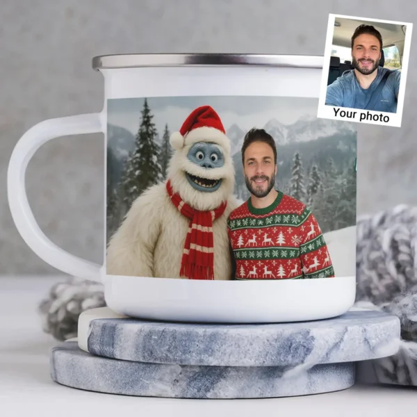 Personalized Christmas Yeti Camping Mug Classic 1964 Stop-Motion Movie Custom Enamel Mug