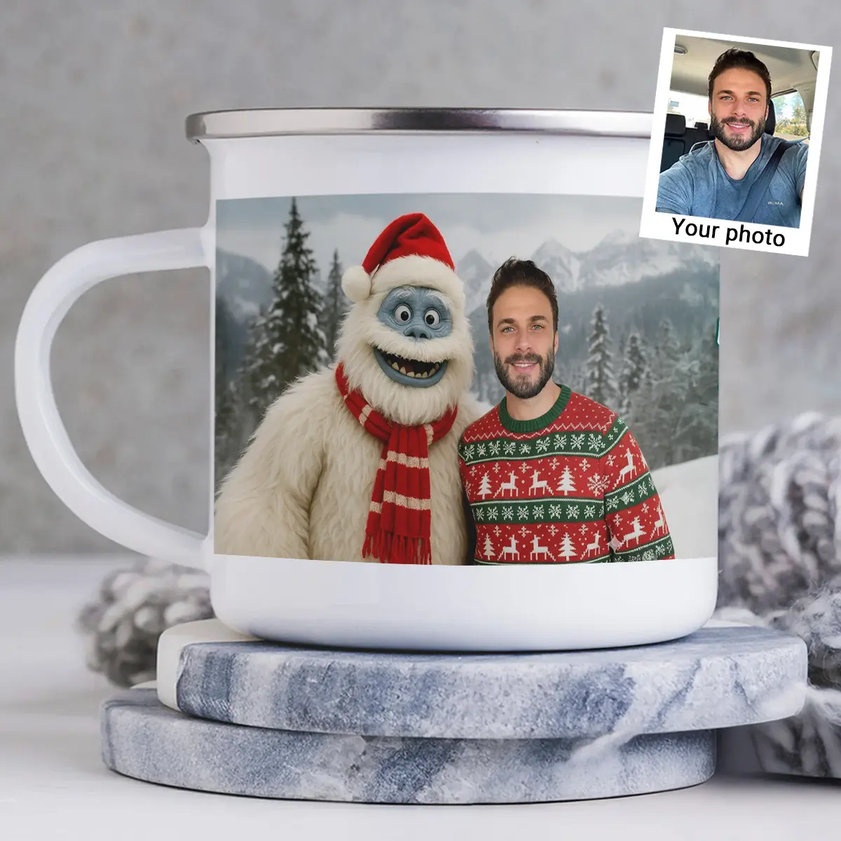 Personalized Christmas Yeti Camping Mug | Classic 1964 Stop-Motion Movie, Custom Enamel Mug 5 Personalized Christmas Yeti Camping Mug Classic 1964 Stop-Motion Movie Custom Enamel Mug