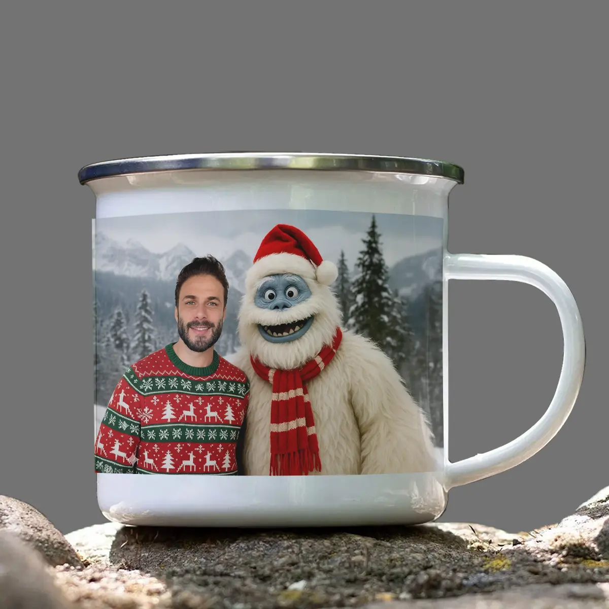 Personalized Christmas Yeti Camping Mug | Classic 1964 Stop-Motion Movie, Custom Enamel Mug 6 Personalized Christmas Yeti Camping Mug Classic 1964 Stop-Motion Movie Custom Enamel Mug