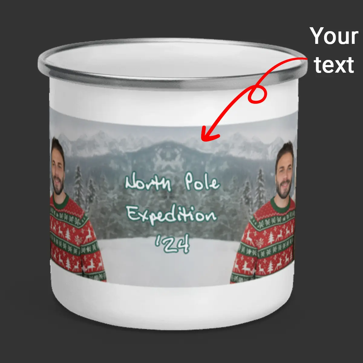 Personalized Christmas Yeti Camping Mug | Classic 1964 Stop-Motion Movie, Custom Enamel Mug 7 Personalized Christmas Yeti Camping Mug Classic 1964 Stop-Motion Movie Custom Enamel Mug