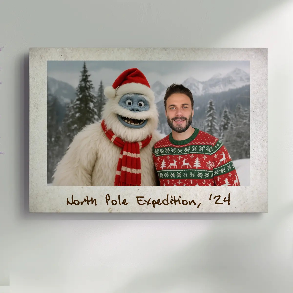 Personalized Christmas Yeti Canvas | Classic 1964 Stop-Motion Movie Wall Art Custom 8 Personalized Christmas Yeti Canvas Classic 1964 Stop-Motion Movie Wall Art Custom
