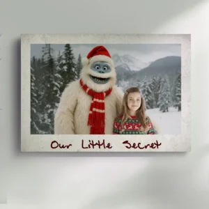 Personalized Christmas Yeti Canvas Classic 1964 Stop-Motion Movie Wall Art Custom