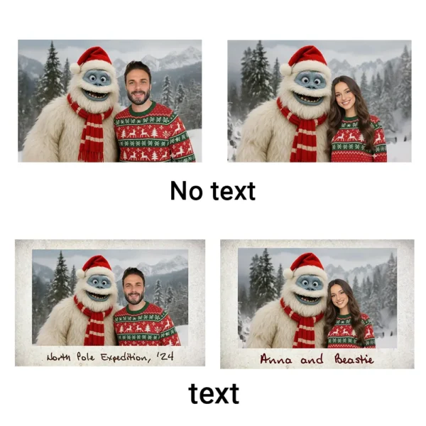 Personalized Christmas Yeti Canvas Classic 1964 Stop-Motion Movie Wall Art Custom