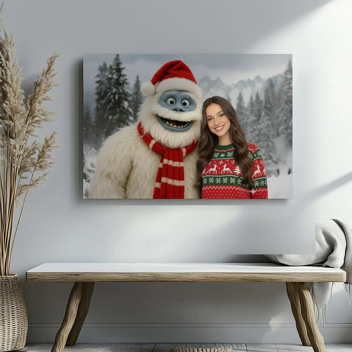 Personalized Christmas Yeti Canvas | Classic 1964 Stop-Motion Movie Wall Art Custom 2 Personalized Christmas Yeti Canvas Classic 1964 Stop-Motion Movie Wall Art Custom