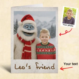 Personalized Christmas Yeti Card Classic 1964 Stop-Motion Movie Greeting Card Gift