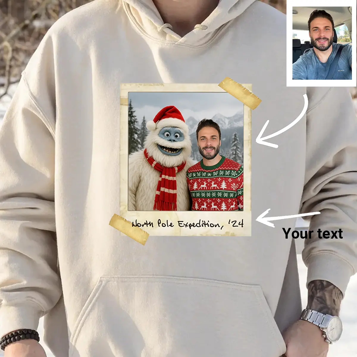 Personalized Christmas Yeti Hoodie | Classic 1964 Stop-Motion Movie Custom Hooded Sweatshirt 1 Personalized Christmas Yeti Hoodie Classic 1964 Stop-Motion Movie Custom Hooded Sweatshirt