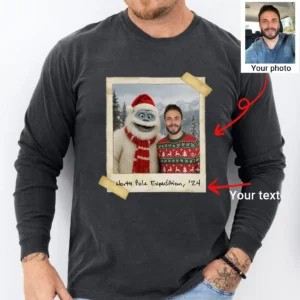 Personalized Christmas Yeti Long Sleeve Tee Classic 1964 Stop-Motion Movie Custom Crewneck