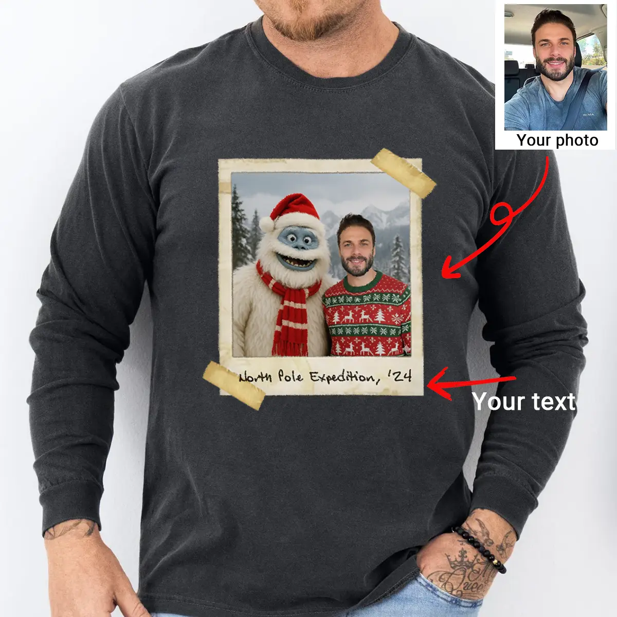 Personalized Christmas Yeti Long Sleeve Tee | Classic 1964 Stop-Motion Movie Custom Crewneck 1 Personalized Christmas Yeti Long Sleeve Tee Classic 1964 Stop-Motion Movie Custom Crewneck