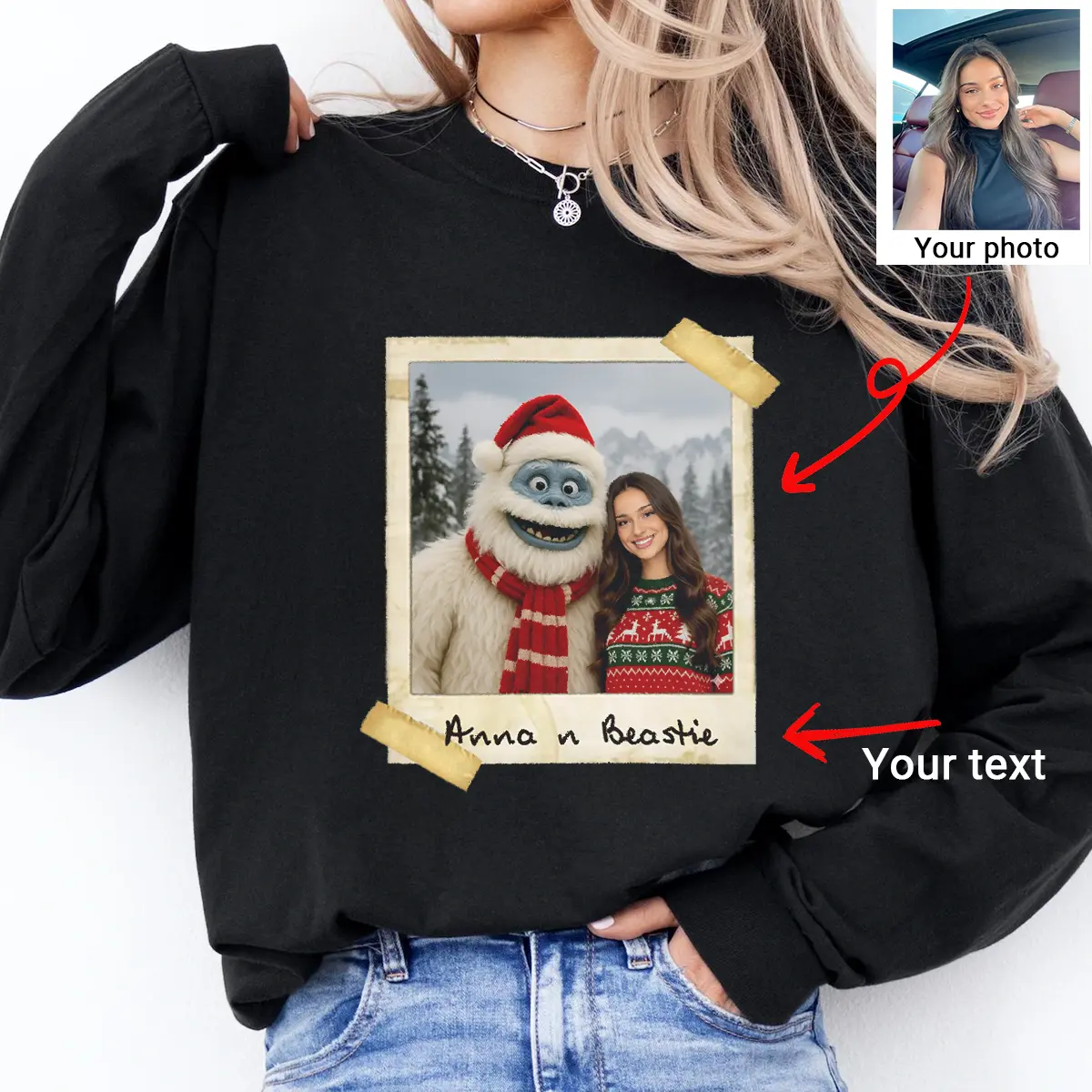 Personalized Christmas Yeti Long Sleeve Tee | Classic 1964 Stop-Motion Movie Custom Crewneck 4 Personalized Christmas Yeti Long Sleeve Tee Classic 1964 Stop-Motion Movie Custom Crewneck