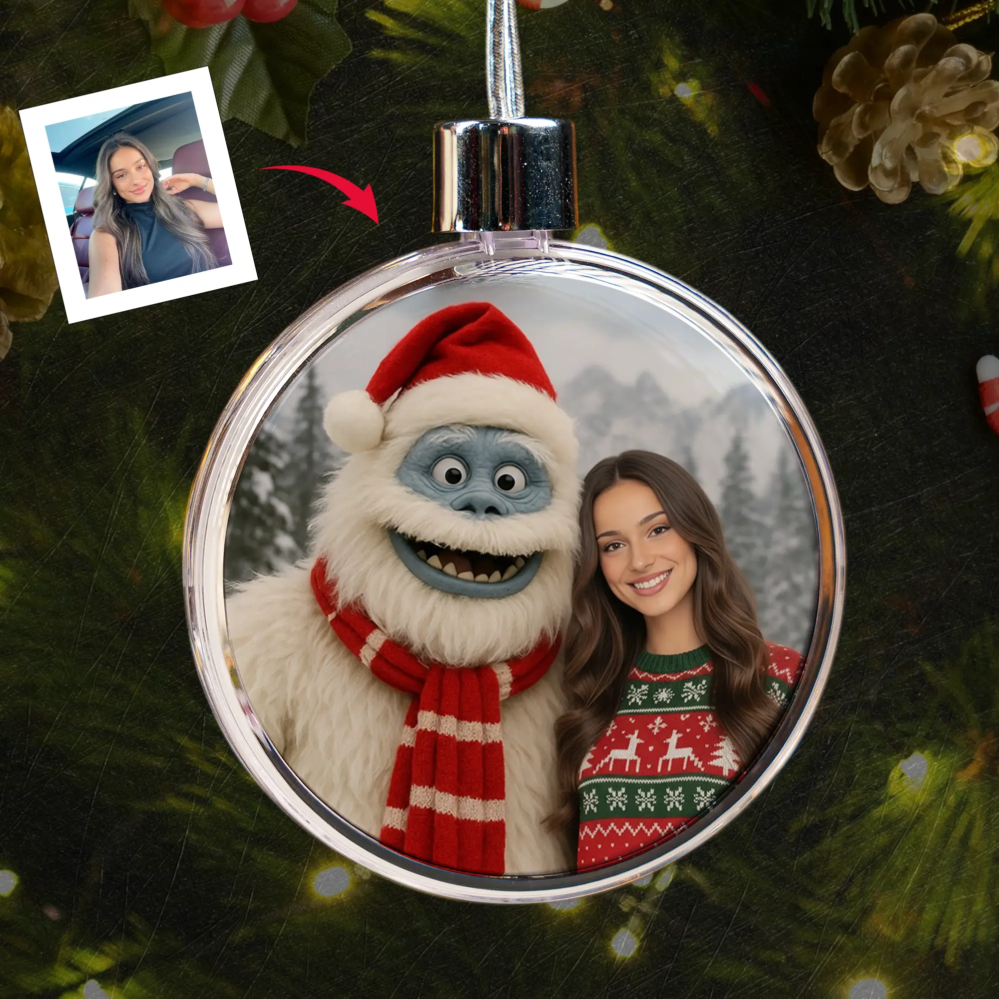 Personalized Christmas Yeti Ornament | Classic 1964 Stop-Motion Movie Custom Gift 1 Personalized Christmas Yeti Ornament Classic 1964 Stop-Motion Movie Custom Gift