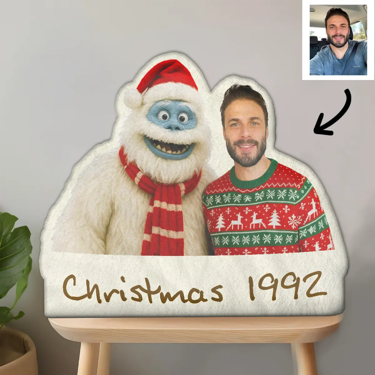 Personalized Christmas Yeti Pillow | Classic 1964 Stop-Motion Movie Custom Plushie 1 Personalized Christmas Yeti Pillow Classic 1964 Stop-Motion Movie Custom Plushie