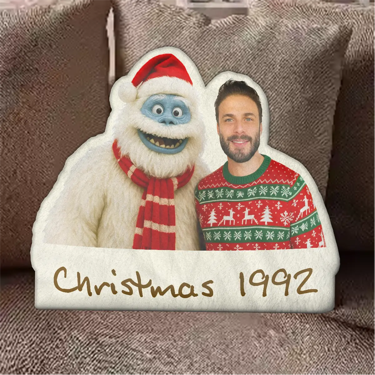 Personalized Christmas Yeti Pillow | Classic 1964 Stop-Motion Movie Custom Plushie 2 Personalized Christmas Yeti Pillow Classic 1964 Stop-Motion Movie Custom Plushie