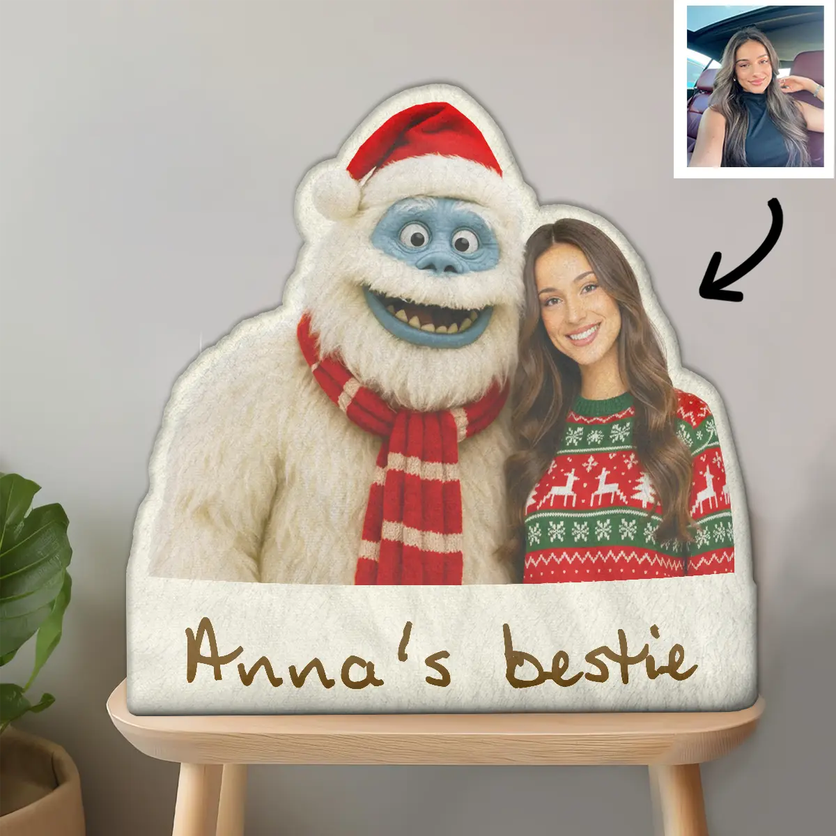 Personalized Christmas Yeti Pillow | Classic 1964 Stop-Motion Movie Custom Plushie 4 Personalized Christmas Yeti Pillow Classic 1964 Stop-Motion Movie Custom Plushie