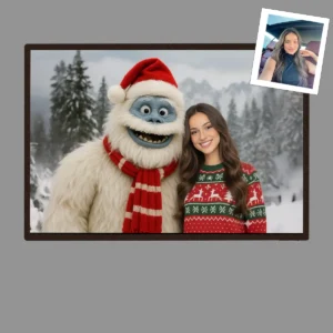 Personalized Christmas Yeti Poster Classic 1964 Stop-Motion Movie Custom Wall Art