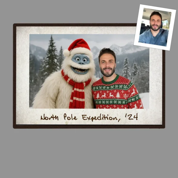 Personalized Christmas Yeti Poster Classic 1964 Stop-Motion Movie Custom Wall Art