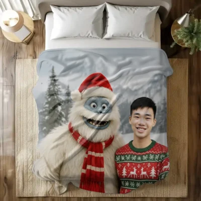 25+ Best Yeti Christmas Gifts for Believers (The Ultimate Guide) 17 Personalized Christmas Yeti Sherpa Blanket Classic 1964 Stop-Motion Movie Style, Custom Photo Gift Title