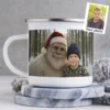 Personalized Yeti Christmas Camping Mug Custom Photo Enamel Mug, Magical Keepsake